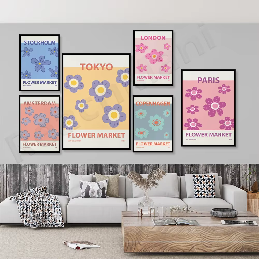 Affiche de magasin de fleurs