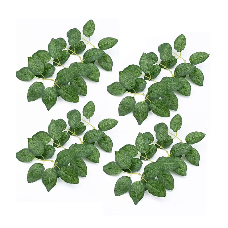 Feuilles vertes en soie pour fleurs artificielles