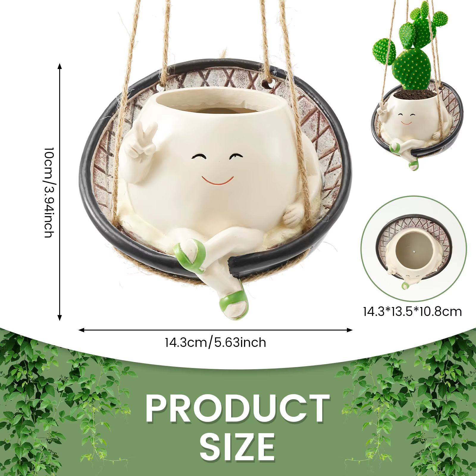 Pot de jardinière en résine synthétique