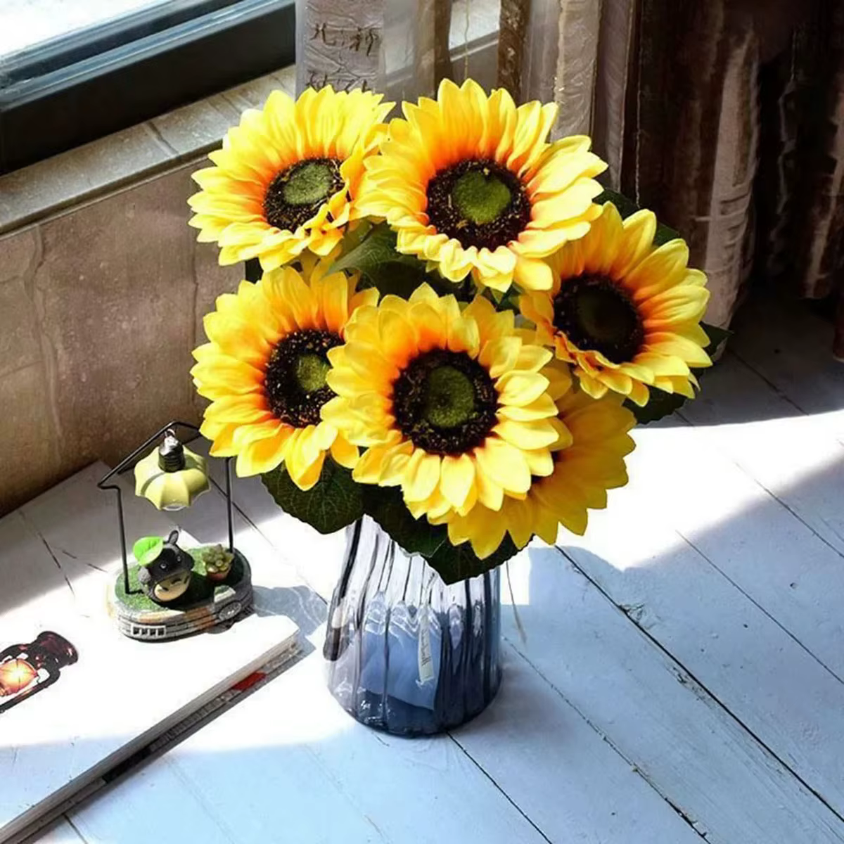 Bouquet de tournesols artificiels à 7 têtes