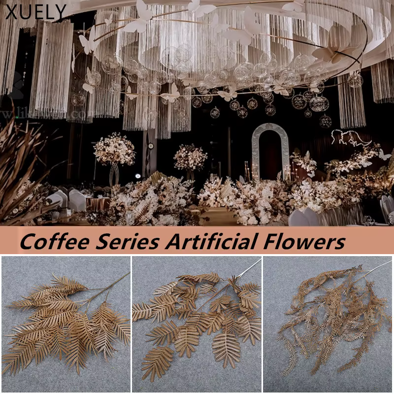 Plantes artificielles série marron/café