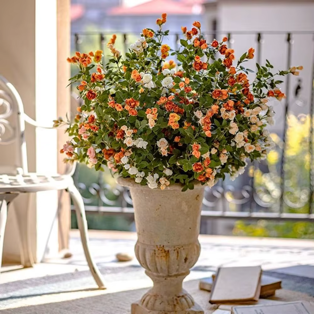 Fleurs artificielles Camellia Daisy Mariage Brial Bouquet Maison Salle Vase Table Jardin BRICOLAGE Cadeau Couronne Matériel Decorat