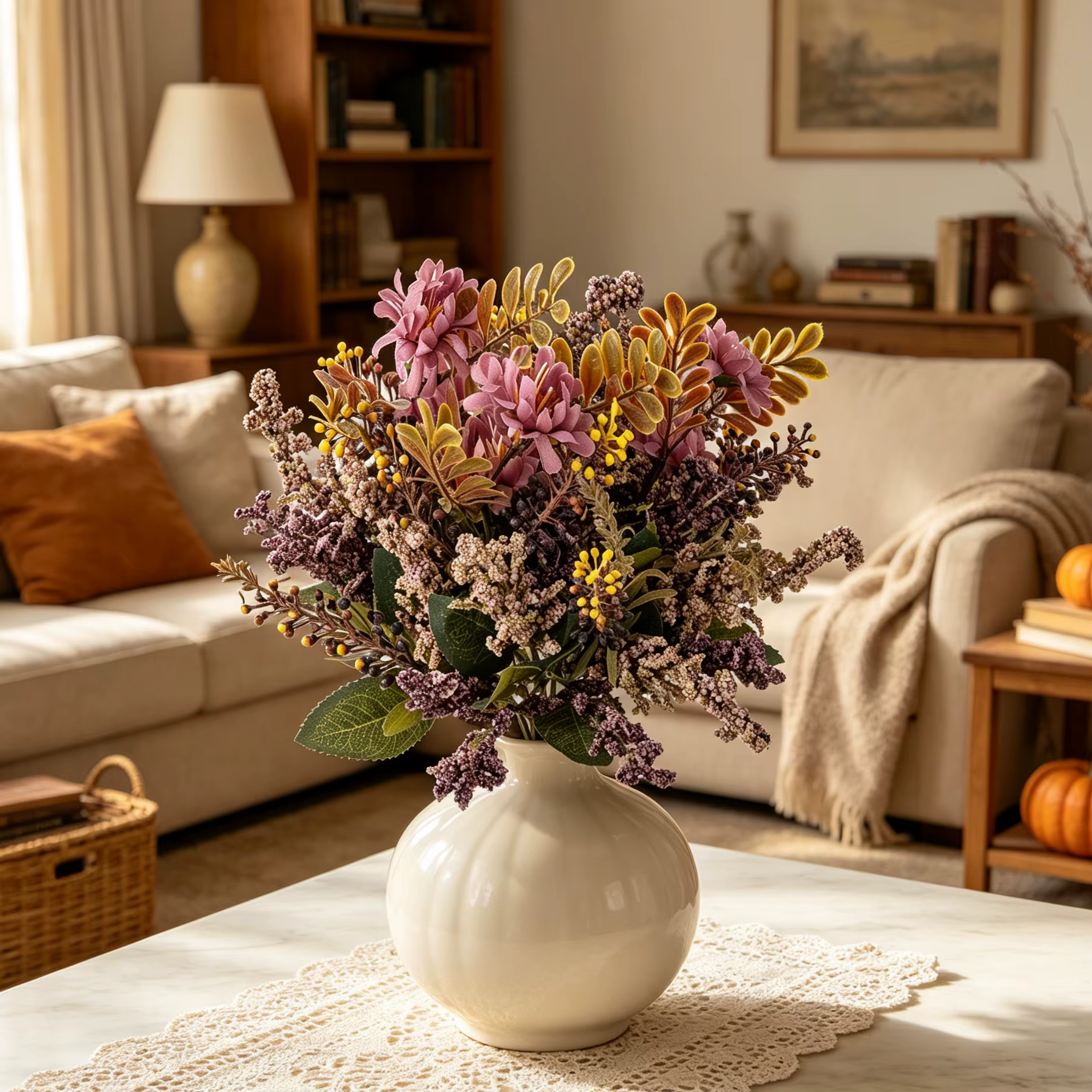 Fleurs artificielles Plantes Chrysanthème Bulle Herbe Bricolage Festival Maison En Plein Air Jardin Cour Automne Decora Mariage Bouquet De Mariée