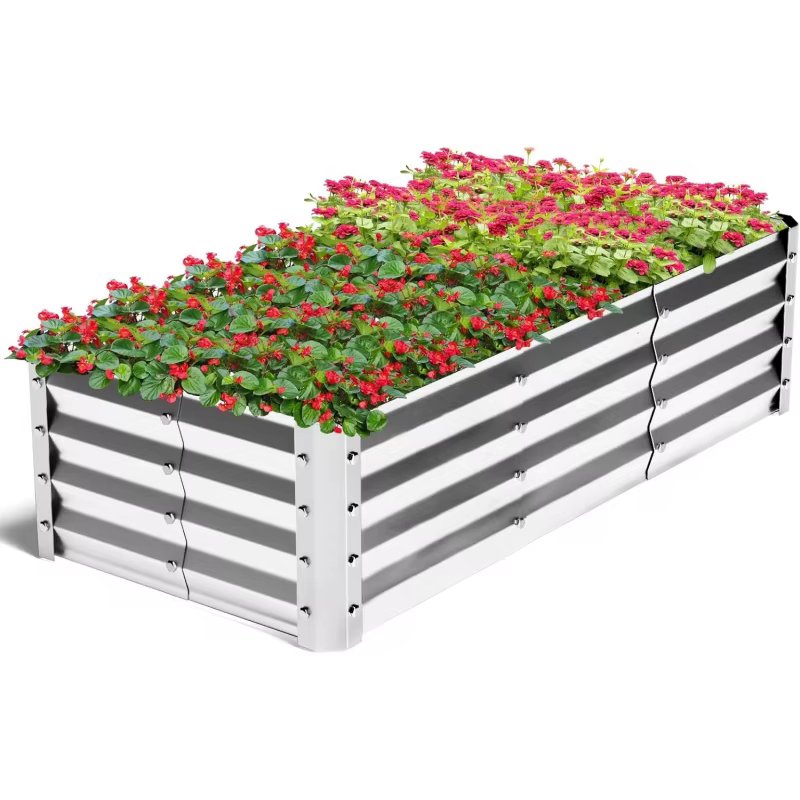 Kit de jardinière en acier galvanisé 4x2x1 pieds