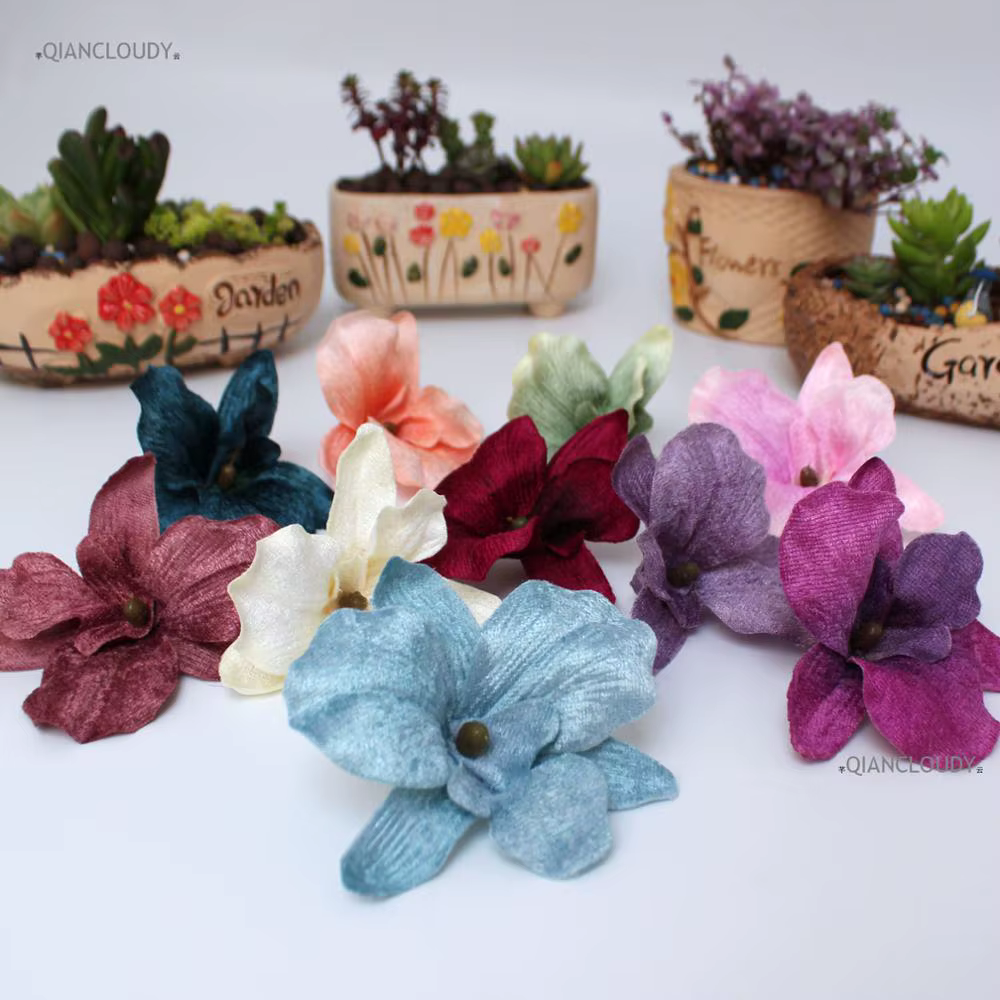 Qiancloud-Orchidée artificielle en velours pour mariage