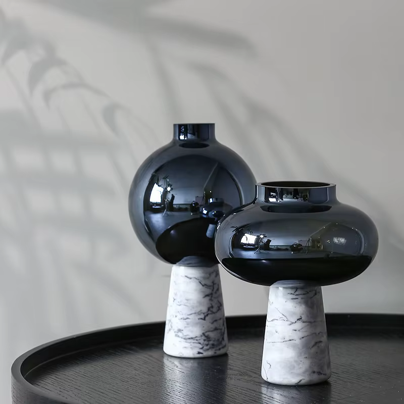 Vase en verre marbré pour la décoration de la maison
