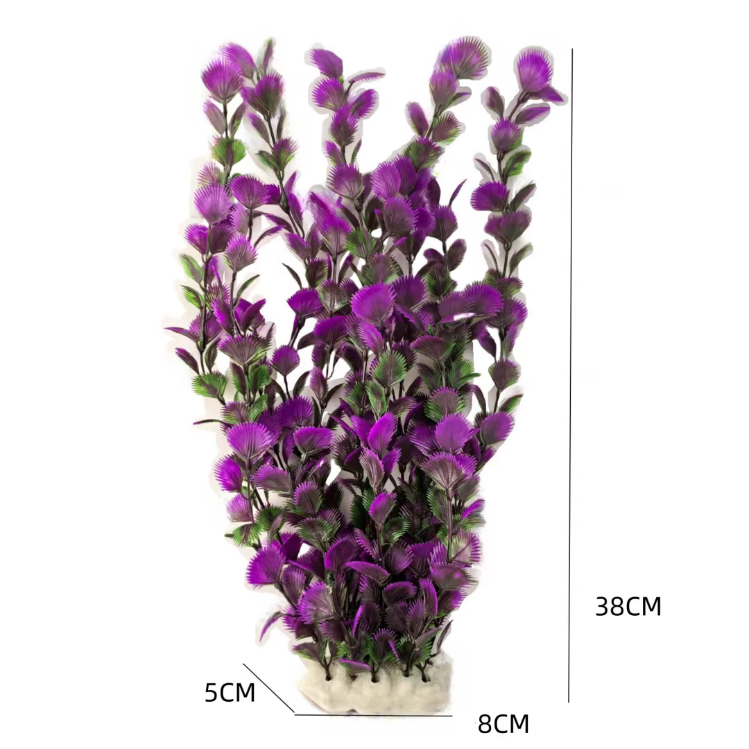 38 cm/15 pouces Aquarium artificiel eau herbe