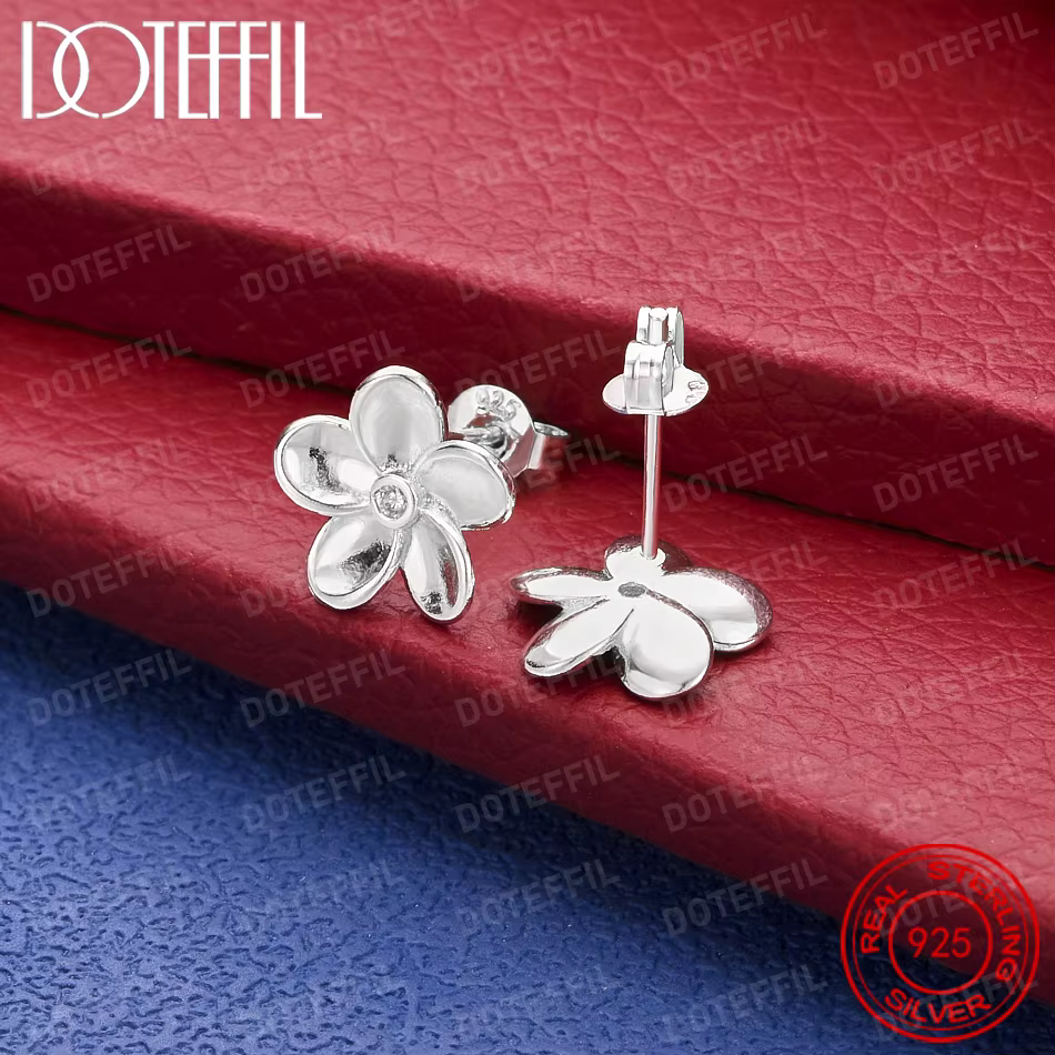 Boucles d'oreilles en argent sterling 925 exquises pour femmes, bijoux de fête élégants pour mariage, cadeau de fête