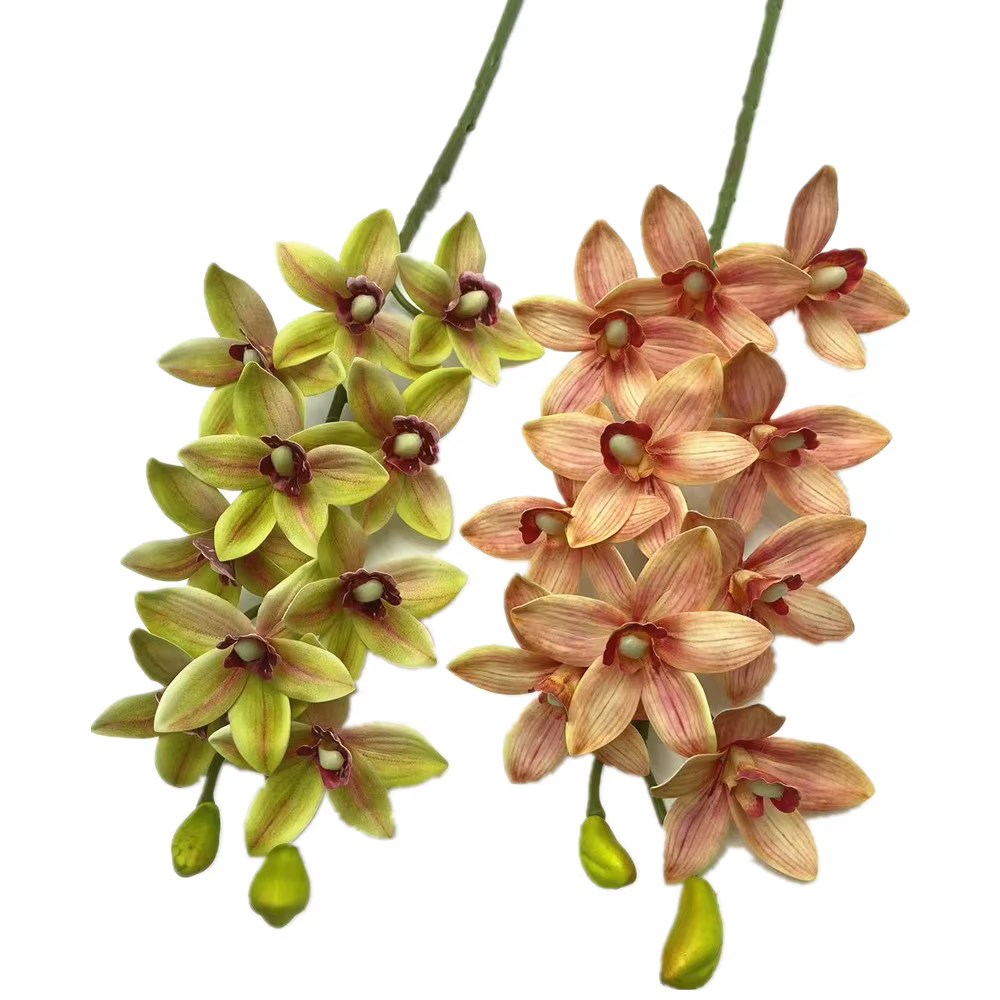 Un Cymbidium artificiel Hookerianum 10 têtes simulé Vanda
