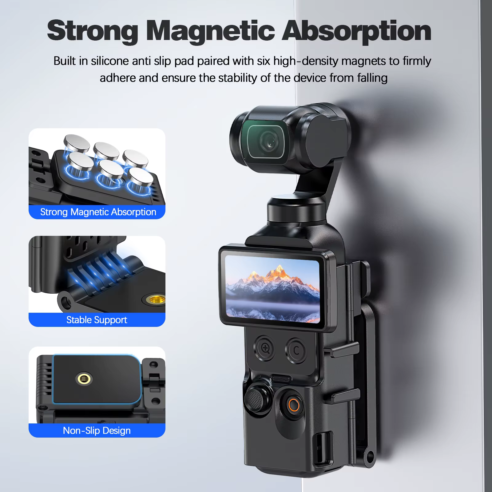 Accessoire pour caméra Pocket 4, support magnétique, support de table, accessoires pour Osmo Pocket 4, angles réglables pour la photographie