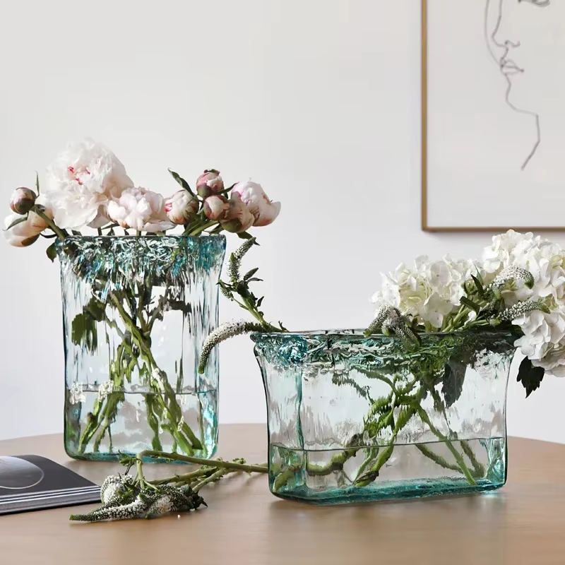Vase en verre d'art haut de gamme importé d'espagnol