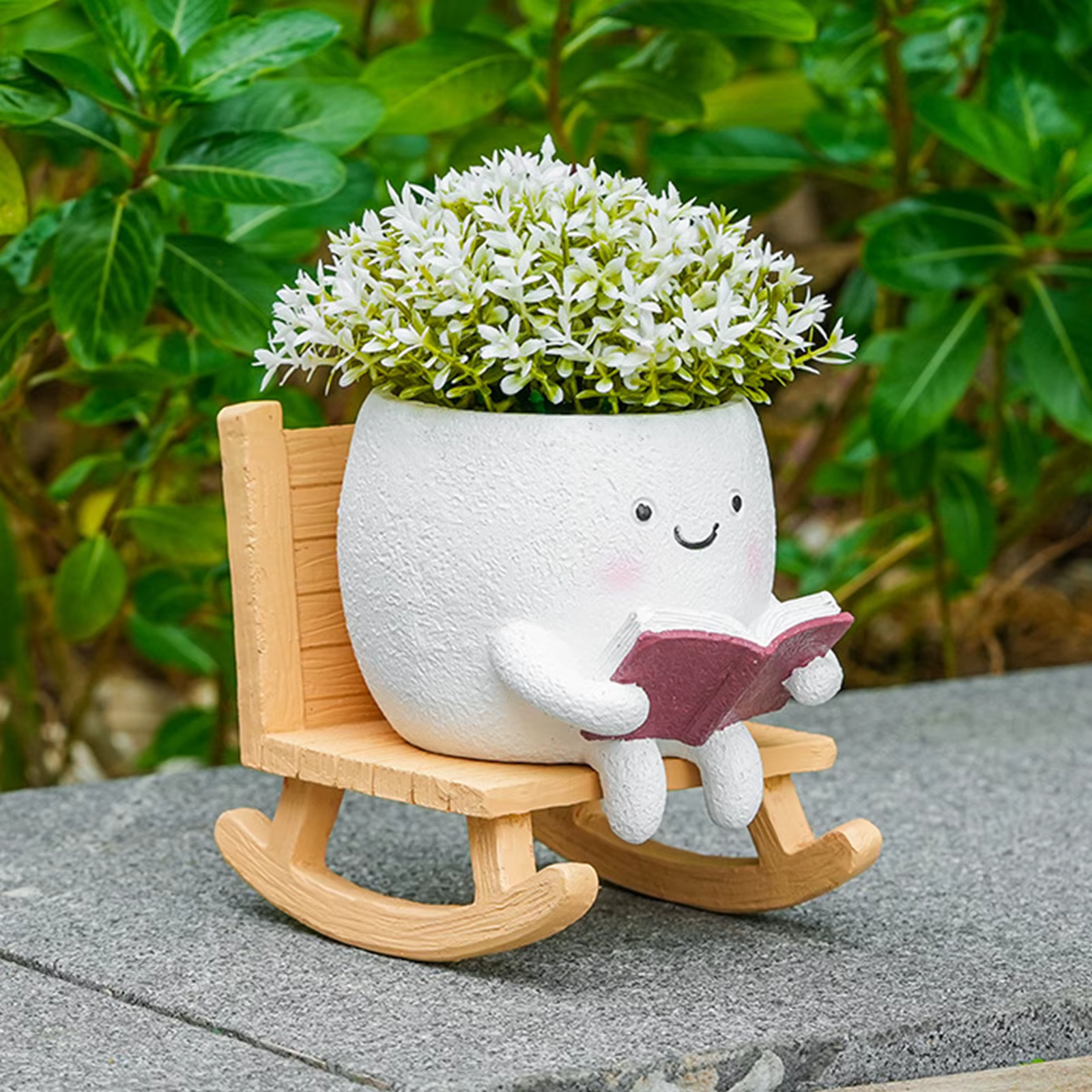 Pot de fleurs suspendu en résine