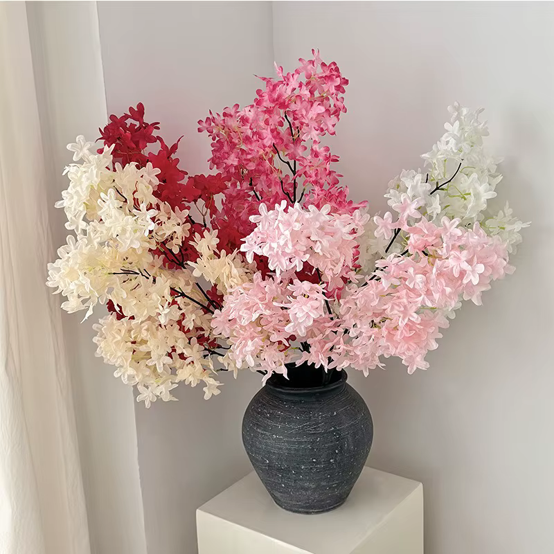 Ensemble de 5 fleurs lilas artificielles cryptées