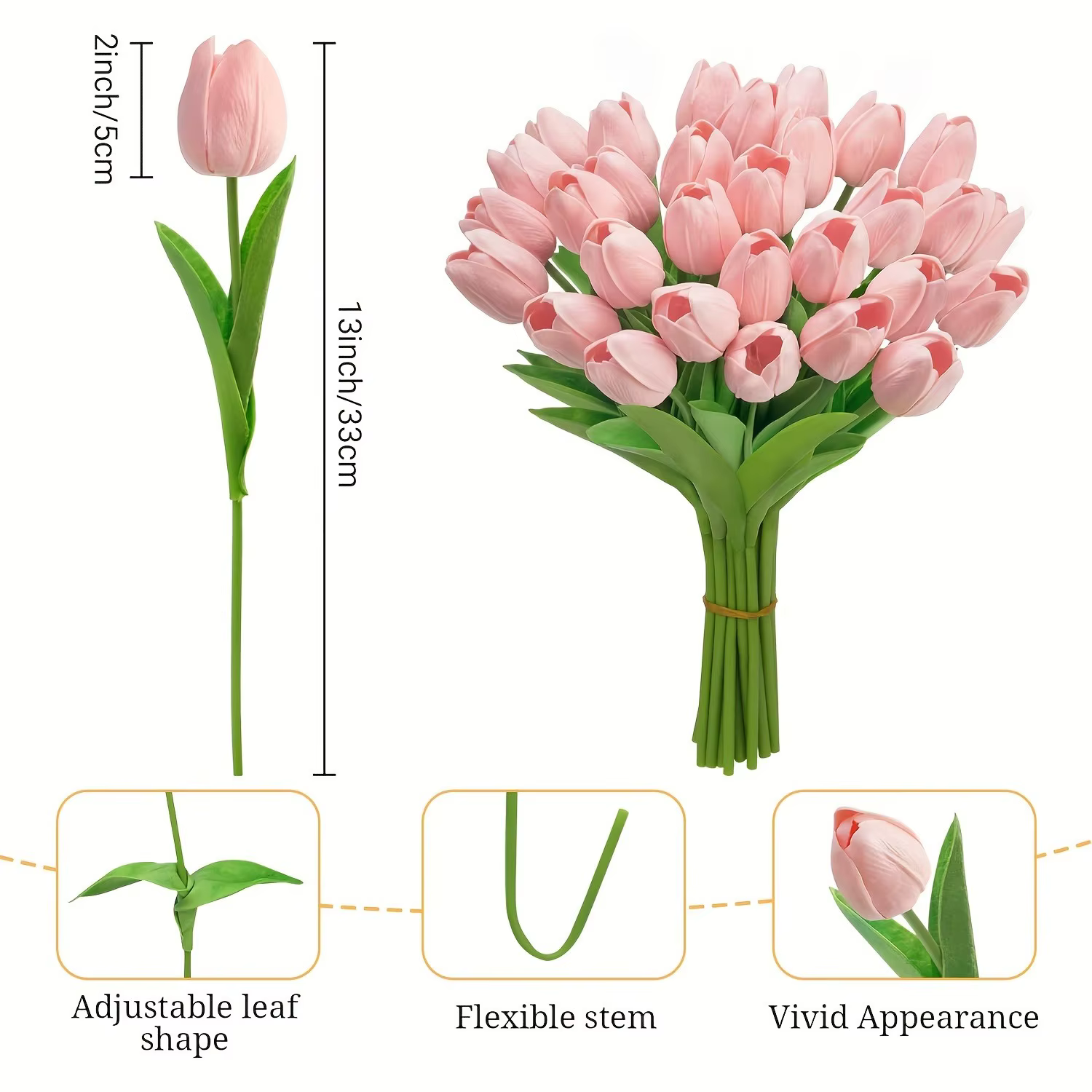 Bouquet de fleurs artificielles tulipes