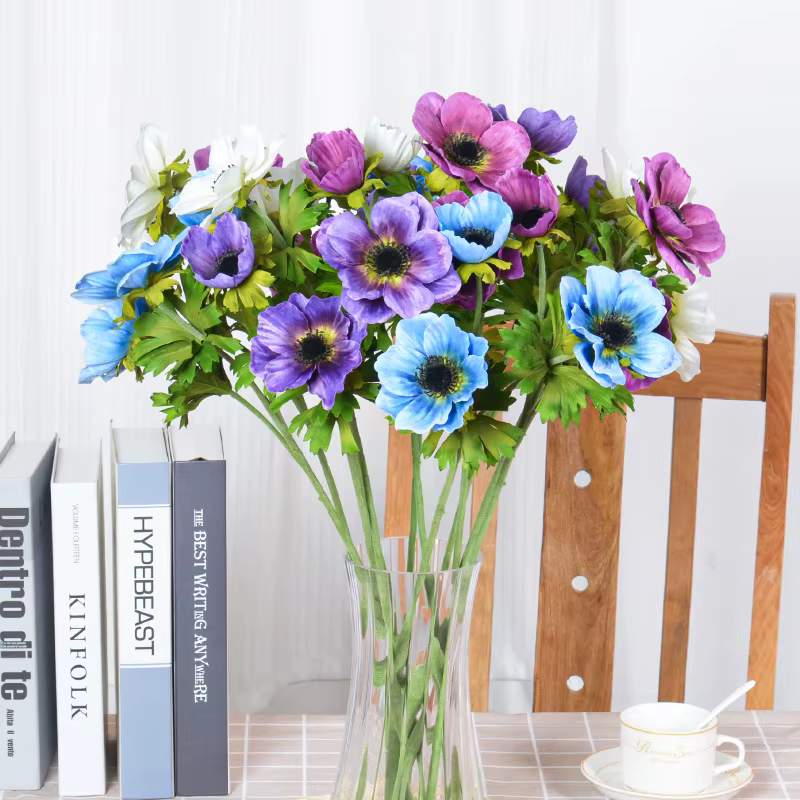 InjAnemone-Fleurs de coquelicot artificielles