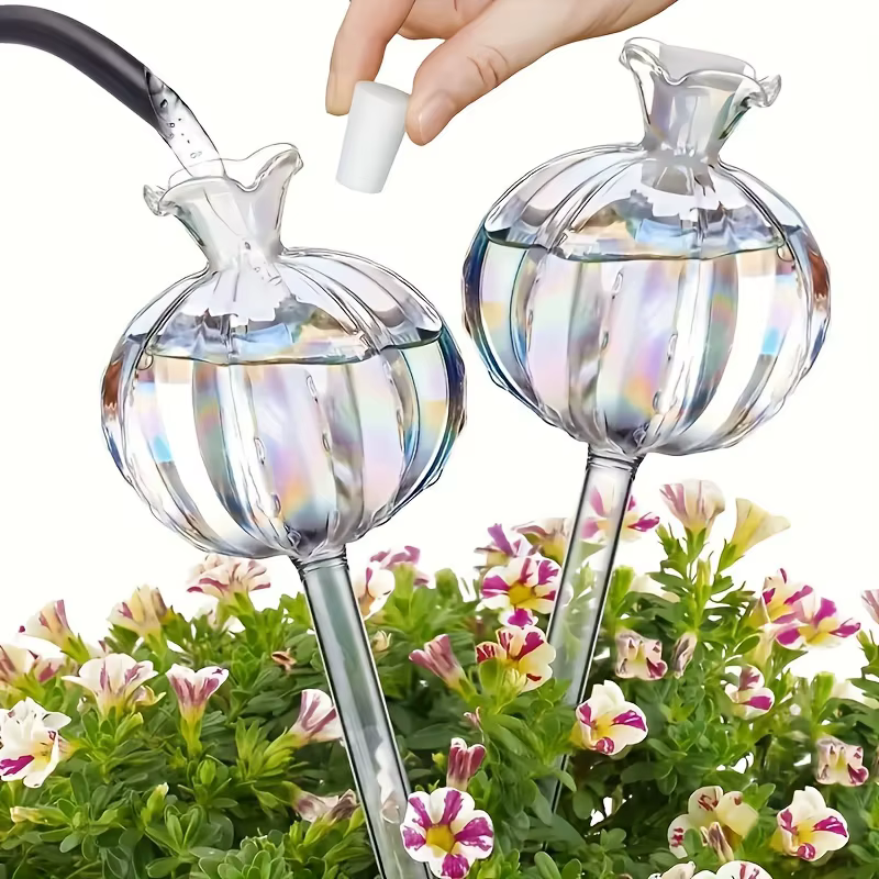 Ampoules d'arrosage automatique en verre pour plantes