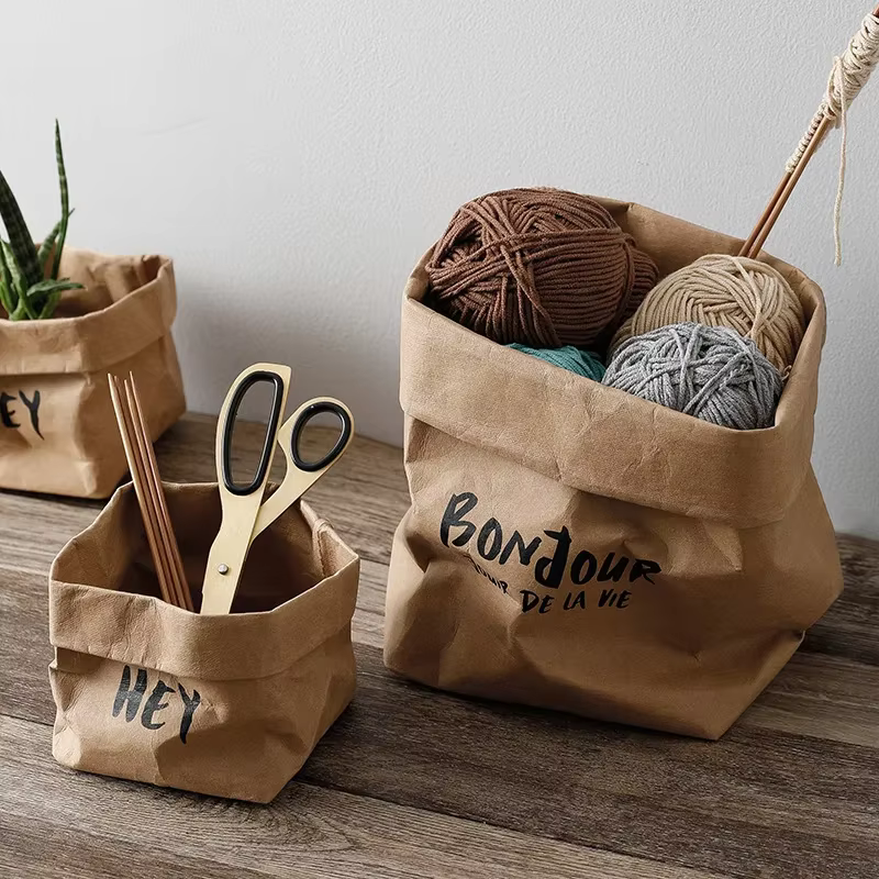 SHIMOYAMA – Pot de fleurs en papier Kraft