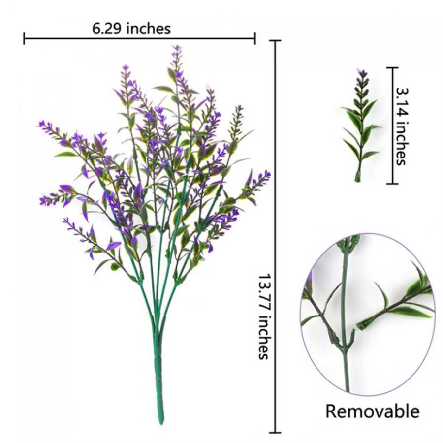 Fleurs artificielles en plastique