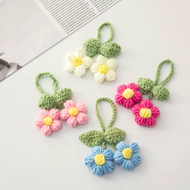 Porte-clés fleurs au Crochet de muguet