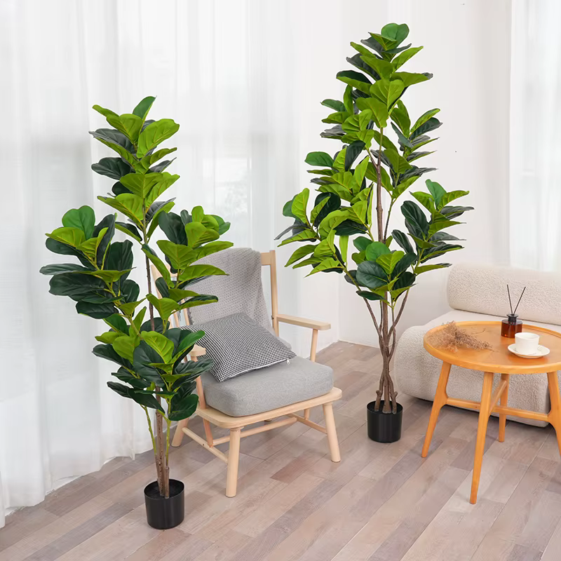 Plantes de sol artificielles au toucher réaliste avec pot