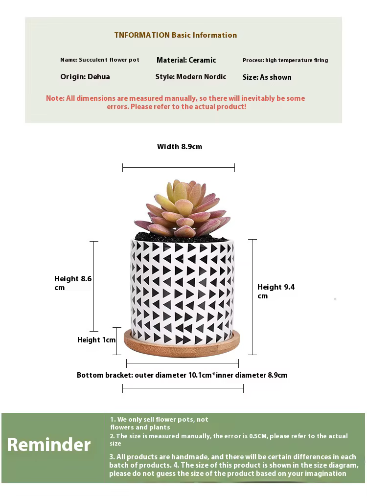 Pots de fleurs en céramique