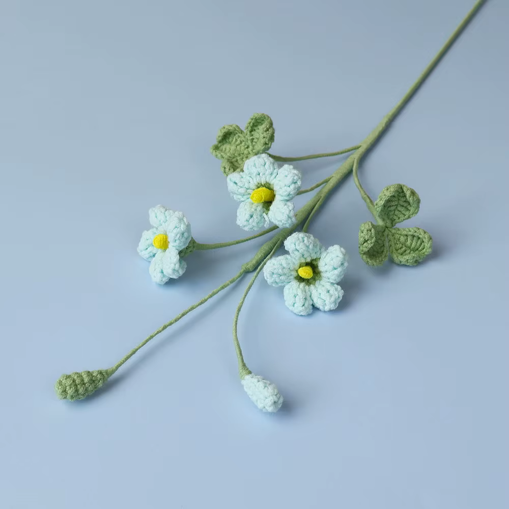 Bouquet de fleurs Oxalis tricotées