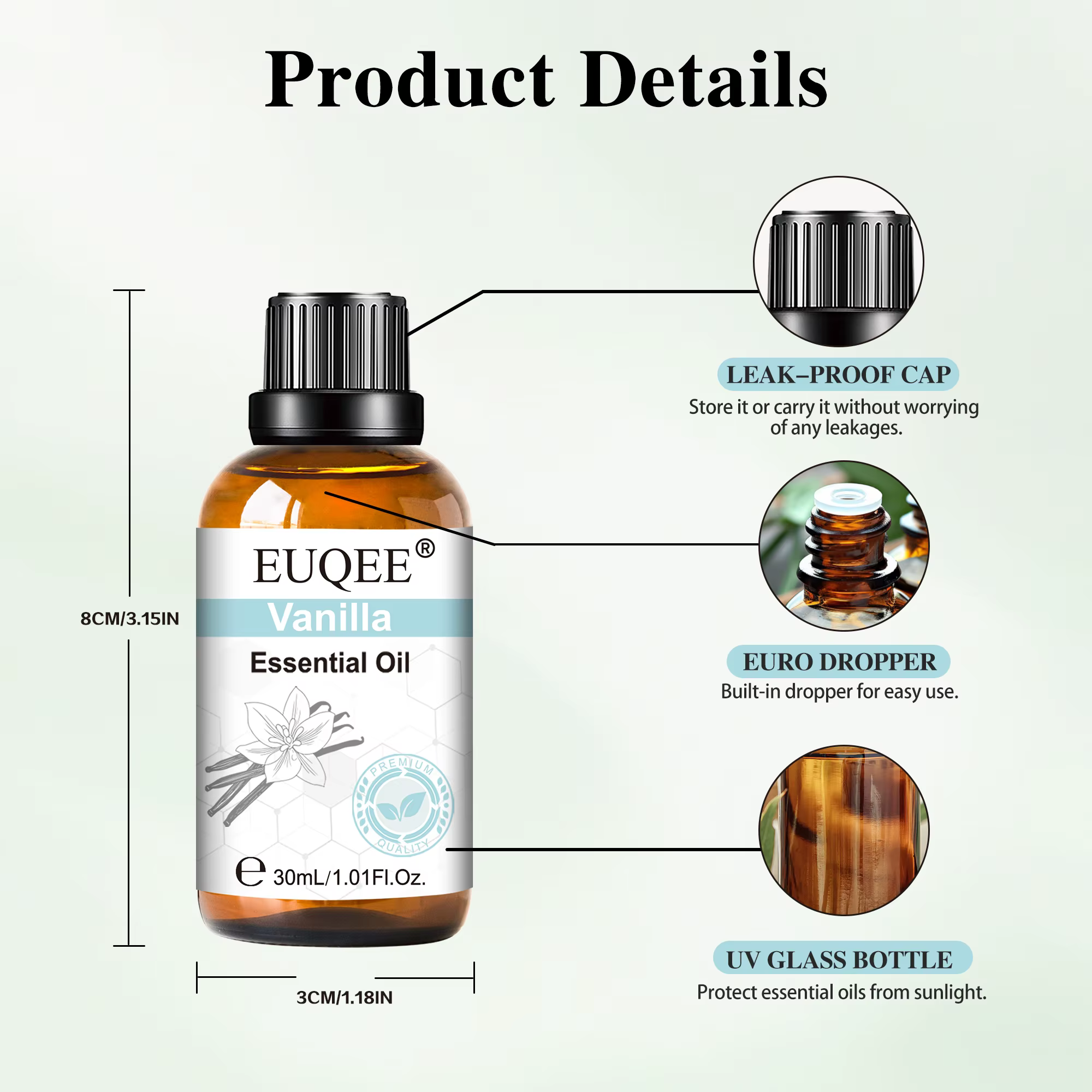 Huile essentielle Pure de 30ML, vanille, lavande, menthe, Rose, pour aromathérapie, humidificateur, bougie parfumée, encens, patchouli, huile parfumée