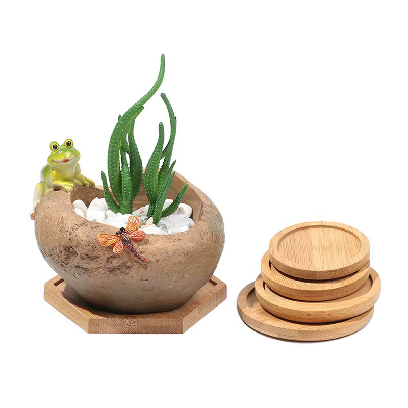 Plateau de soucoupe en bambou