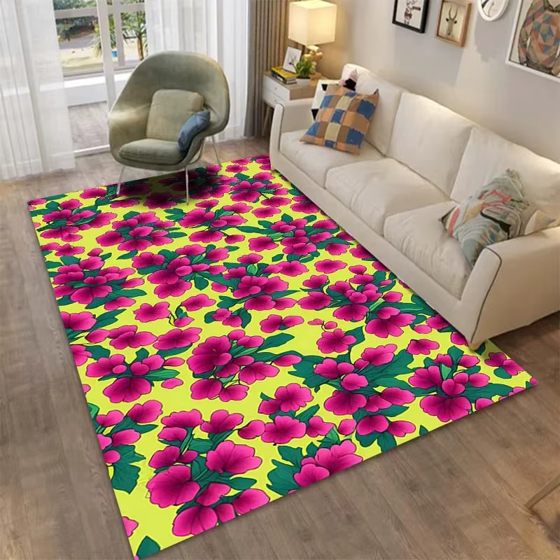 Tapis de sol à motif de fleurs, décoration de porte, maison, salon