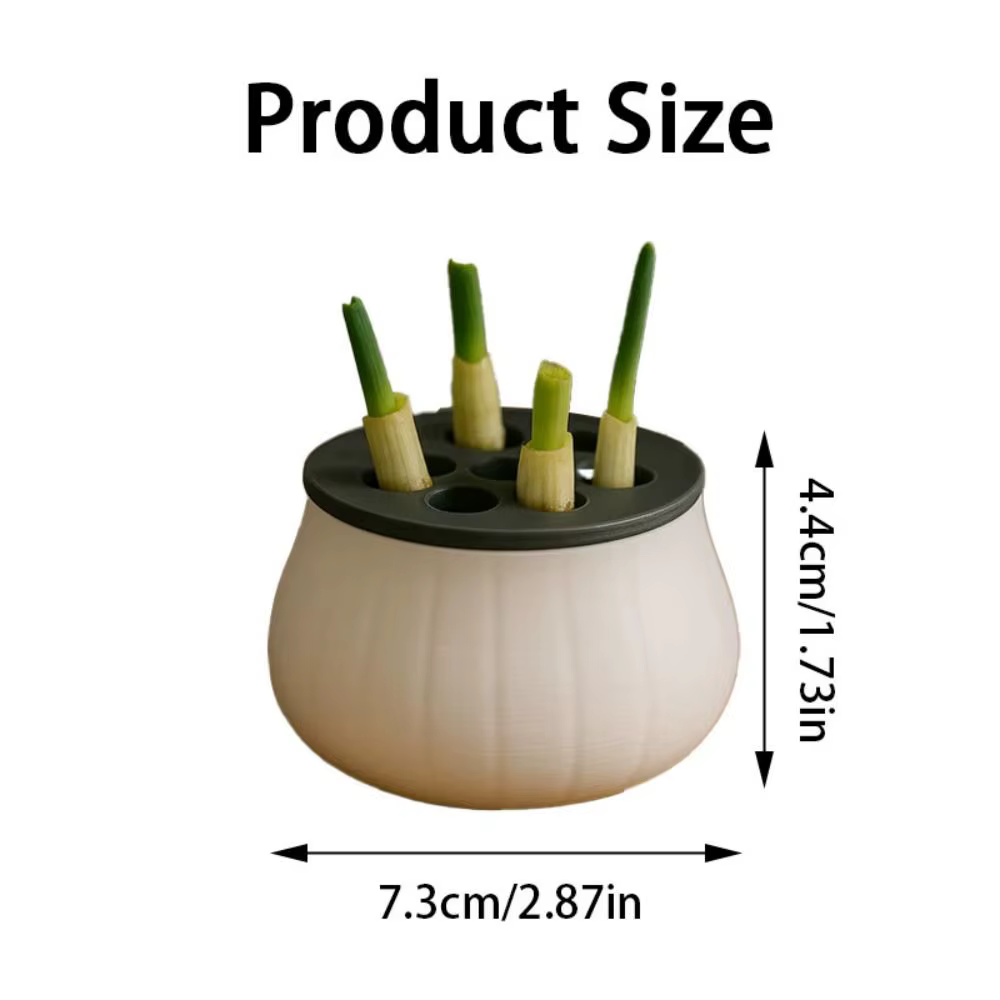 Jardinière à oignon vert à design peu encombrant
