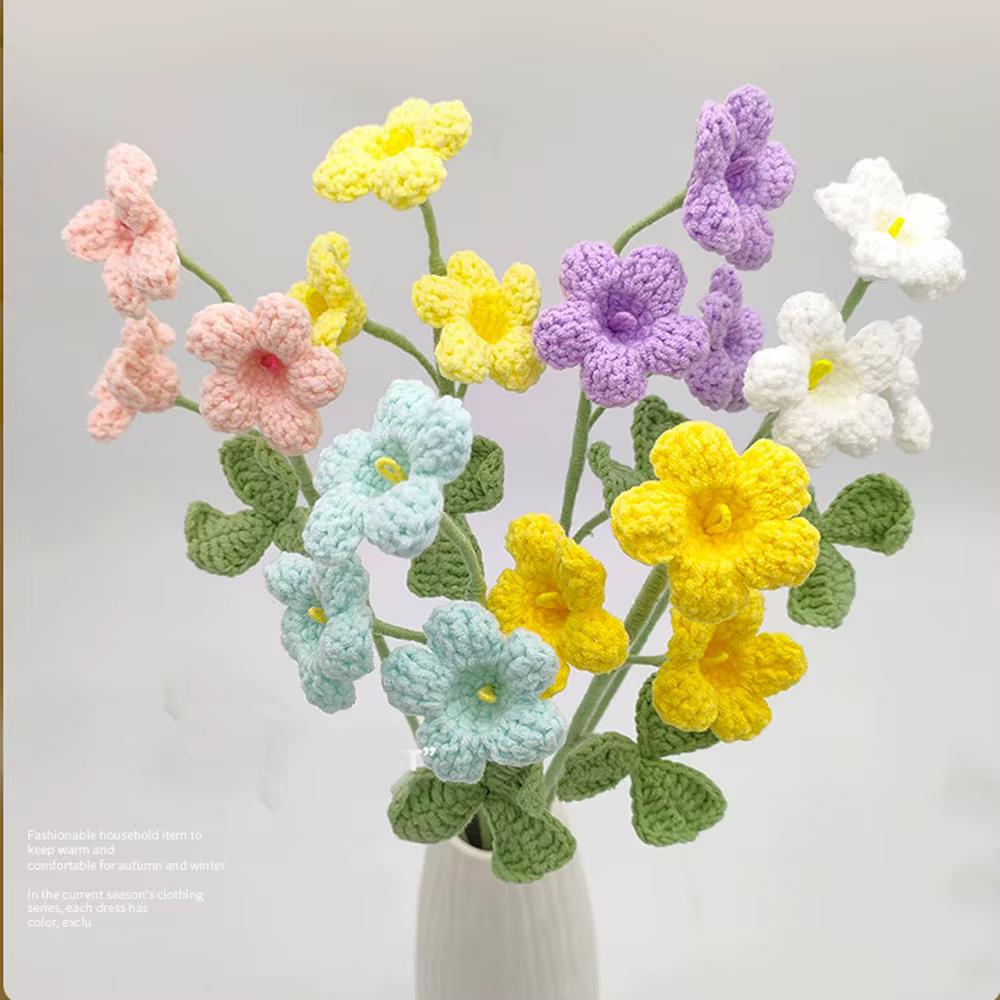 Bouquet de fleurs au Crochet mignon