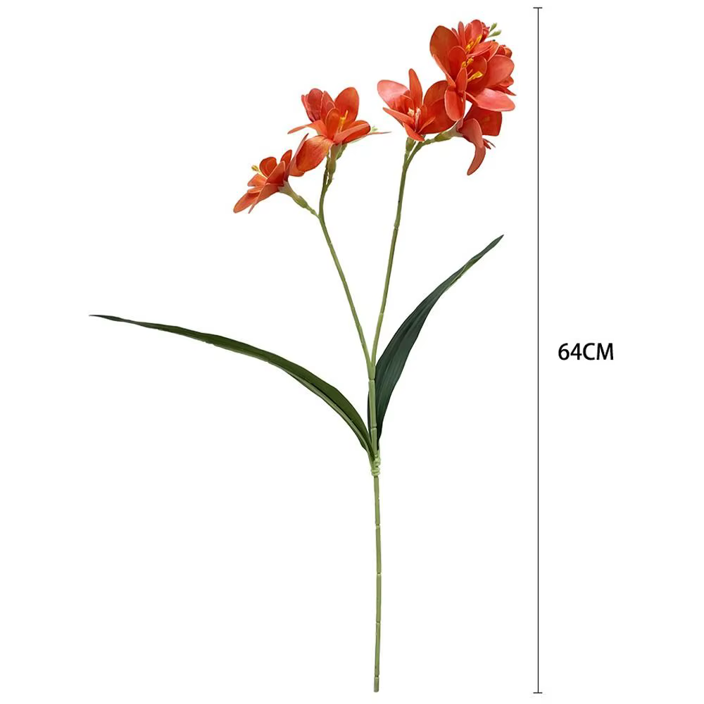 2 Fleurs artificielles de freesia réalistes faites à la main