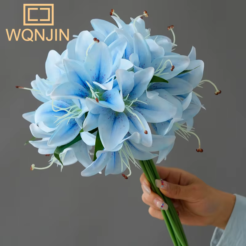 1 paquet de 20 fleurs de Simulation de lys pour la décoration de la maison
