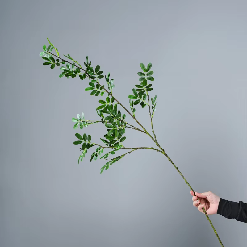 5 pièces de plantes vertes artificielles en plastique pour mariage