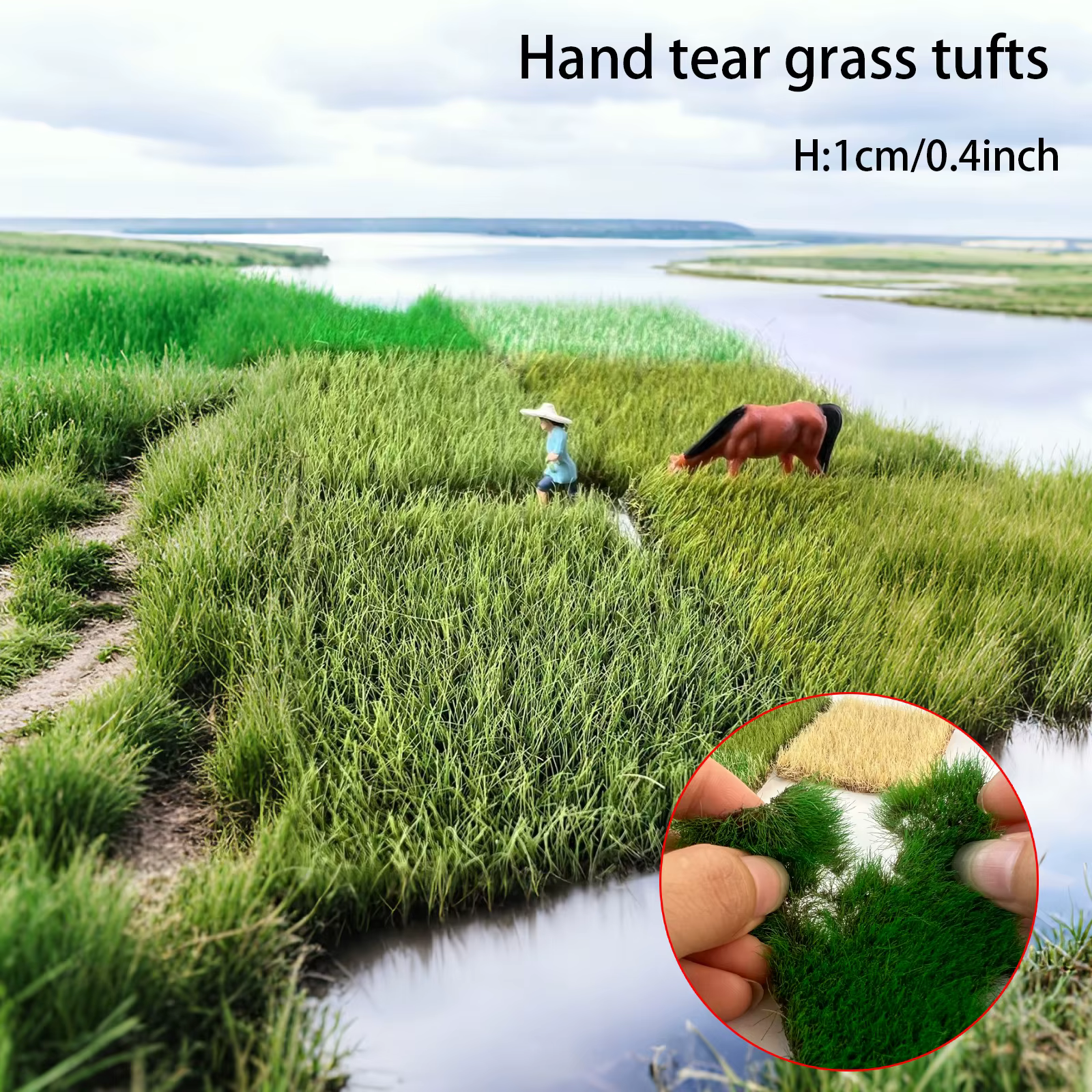 Tufes d'herbe statiques miniatures de 10MM