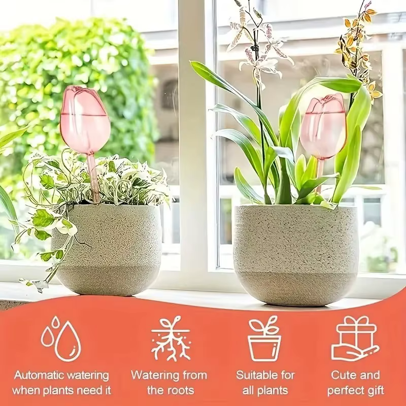 Boules d'arrosage pour plantes tulipes roses