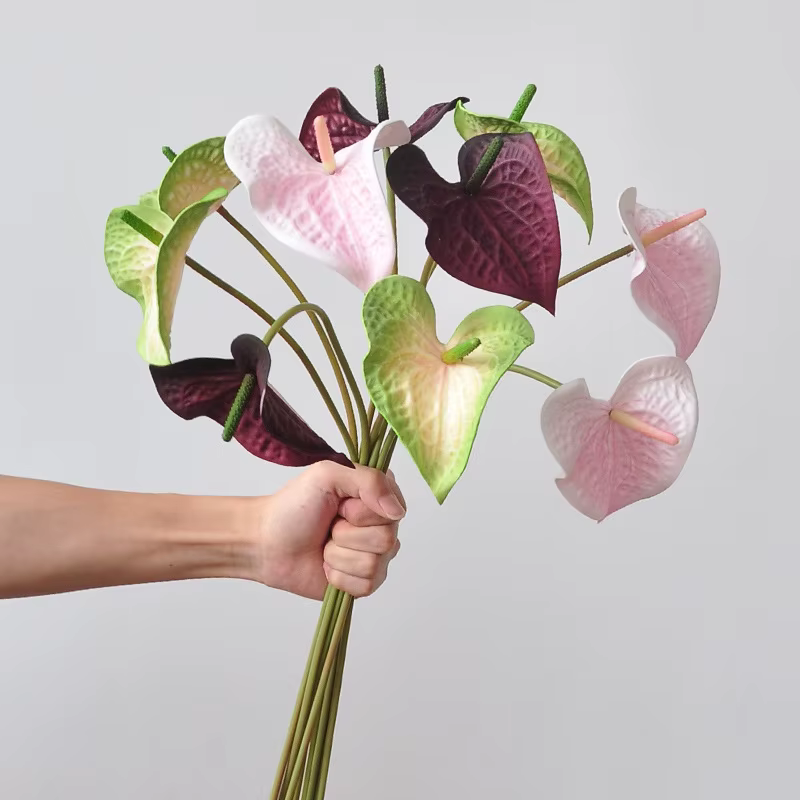 Fleurs artificielles en mousse d'anthurium EVA
