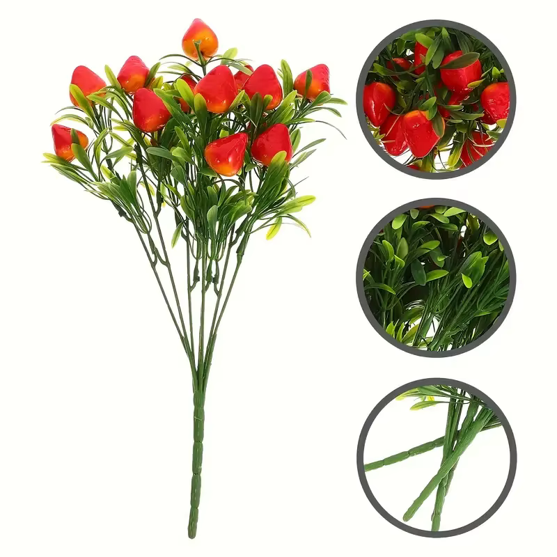 4 plantes artificielles de fraises