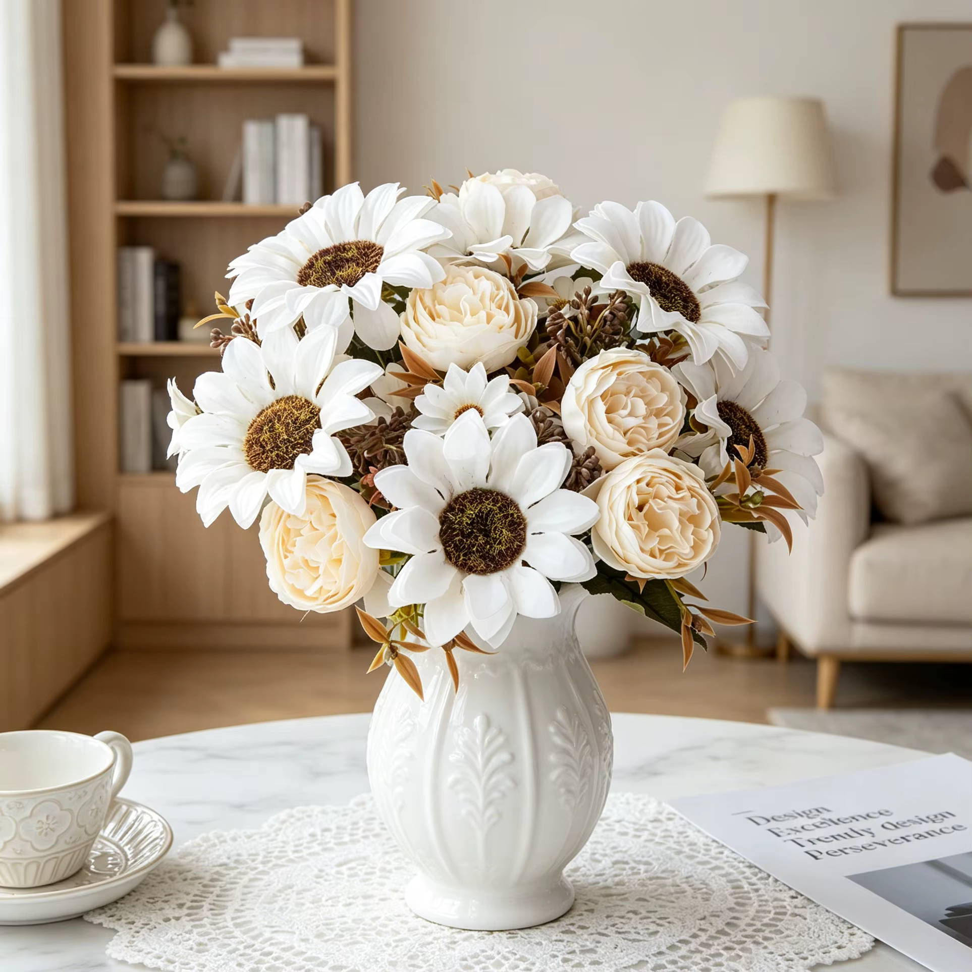 Fleurs artificielles en soie