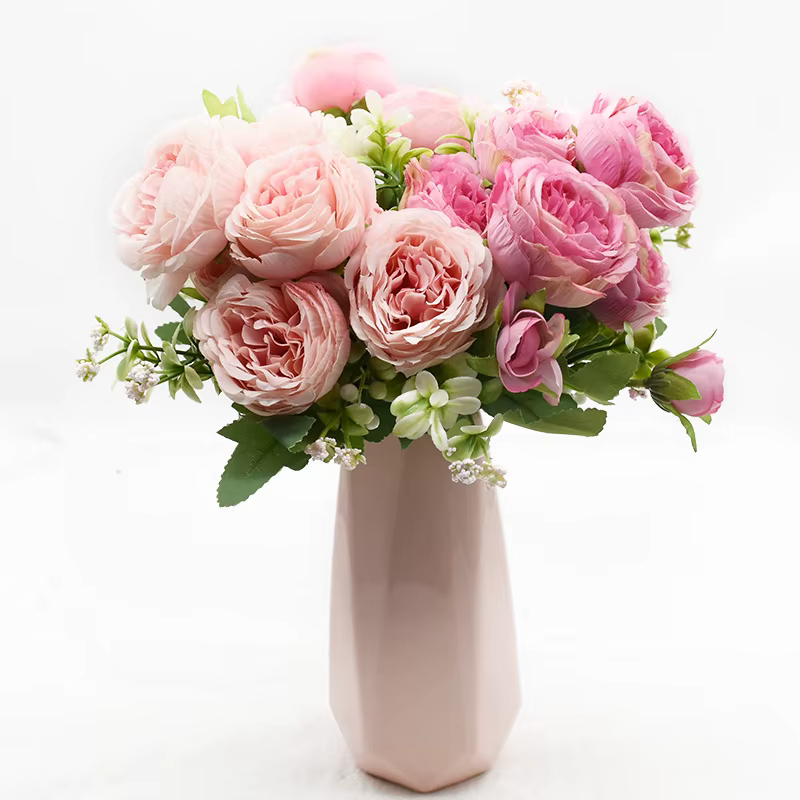Bouquet de pivoines artificielles