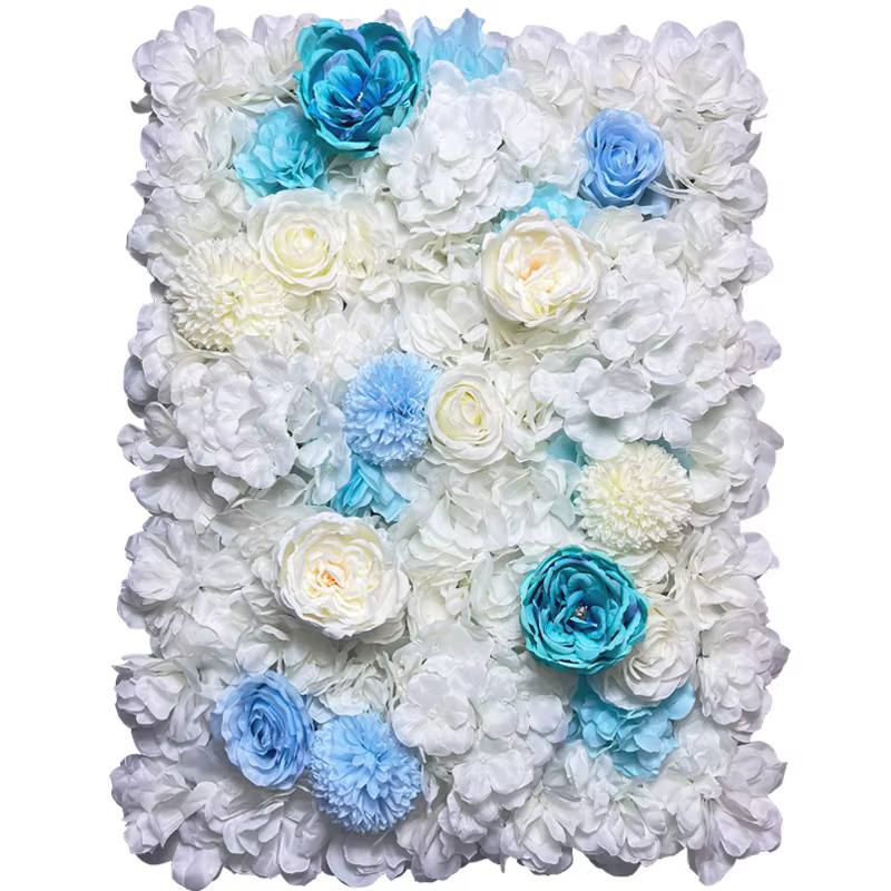 Mur de roses artificielles en soie