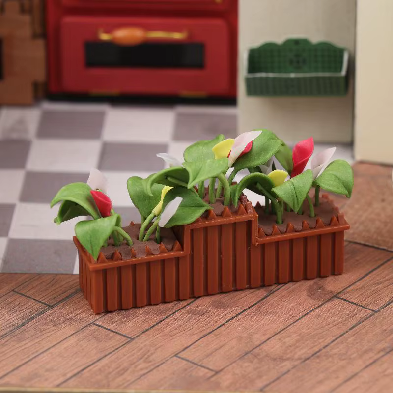 Plante en pot miniature Calla Lily 1:12