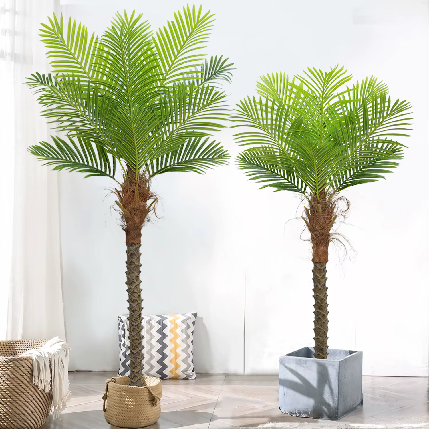 Grand palmier artificiel vert décoré de 140 cm à 240 cm pour la décoration de sols de maisons