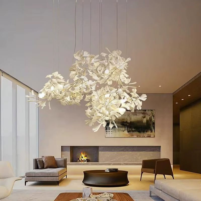 Gingko-Lustre en cuir chevelu en céramique