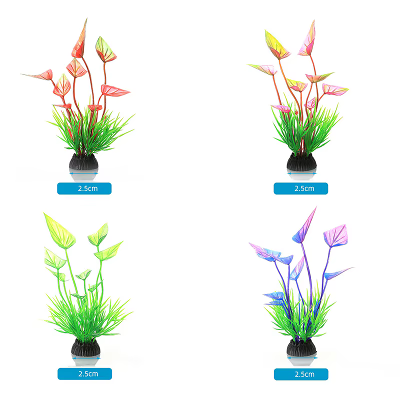 Plantes artificielles de simulation pour décor d'aquarium