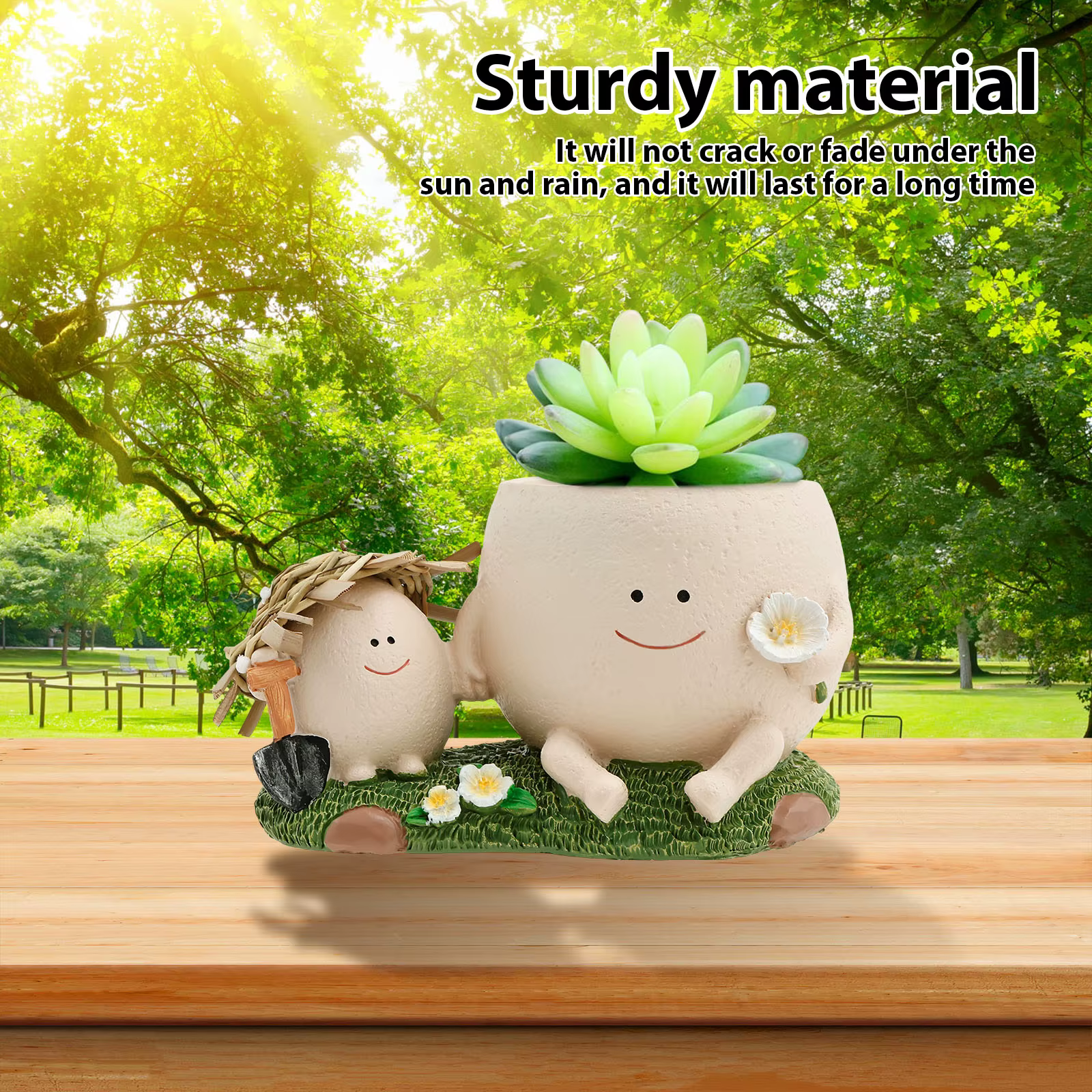 Pots succulents sourire visage planteur Pot résine mignon balançoire chaise suspendue créative fleur