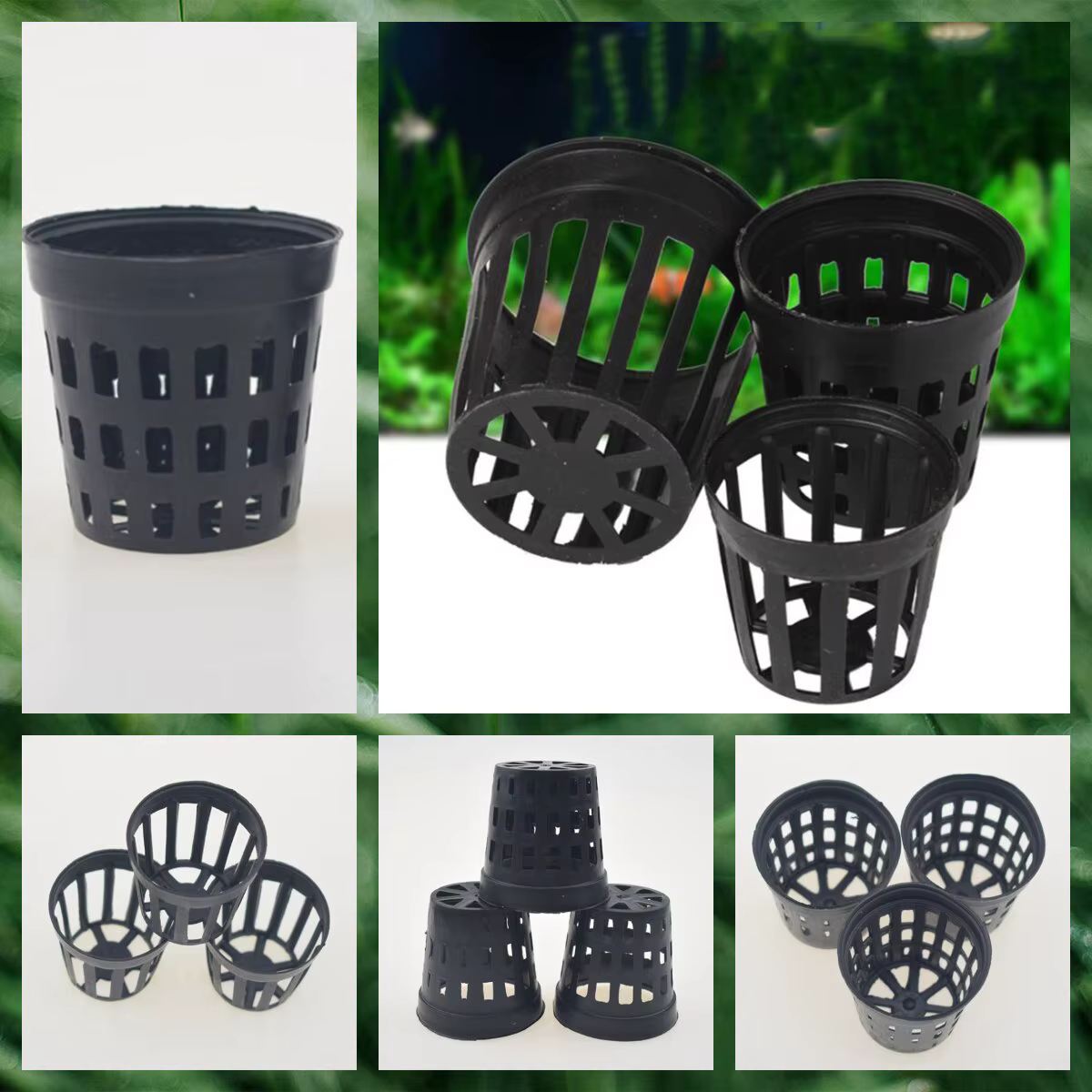 Pots en plastique pour plantes d'aquarium