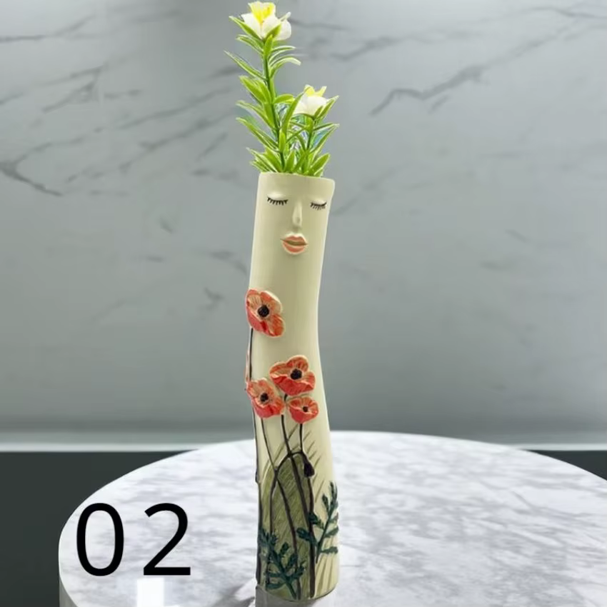 1 pièces beau élégant dames corps Vase fleur sèche Bouquet Vases femmes