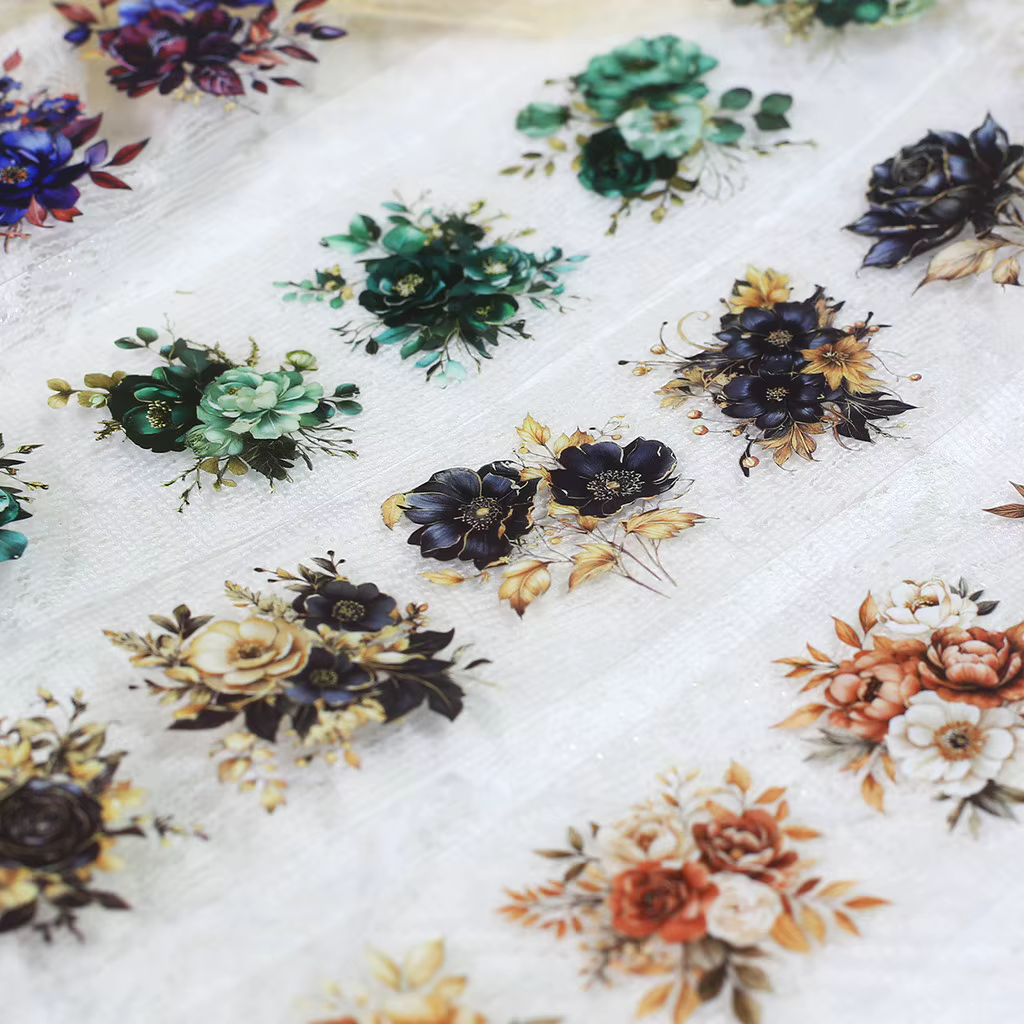 50mm * 2m ruban Floral Vintage auto-adhésif Scrapbooking matériel PET