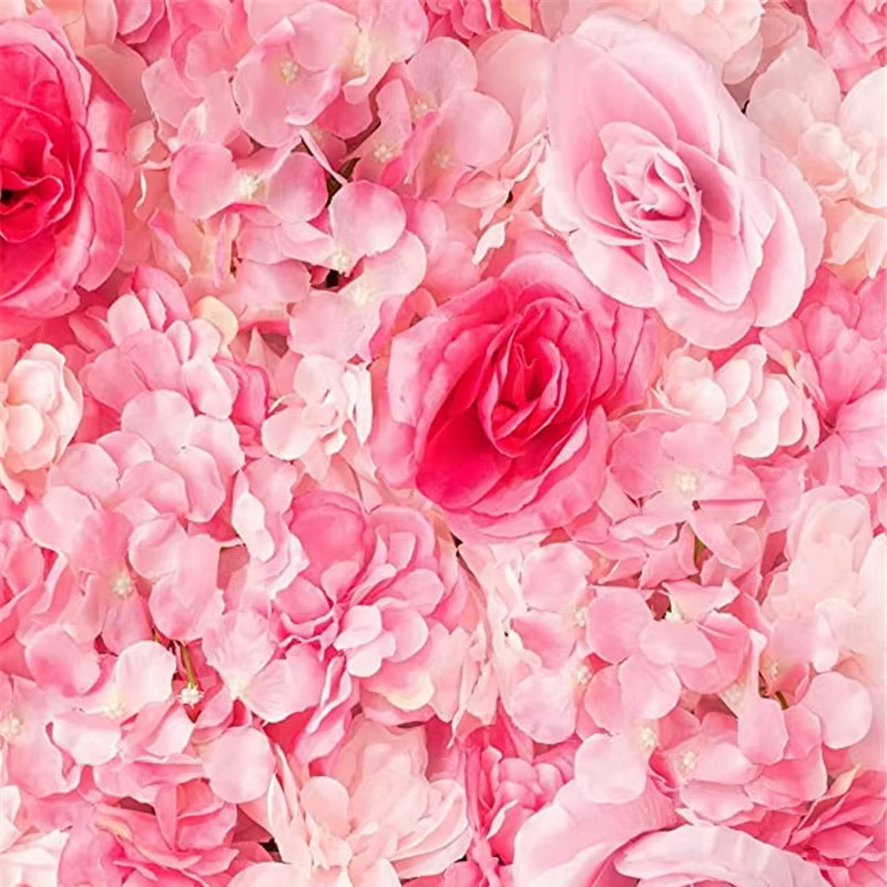 Décoration murale de fleurs roses rouges